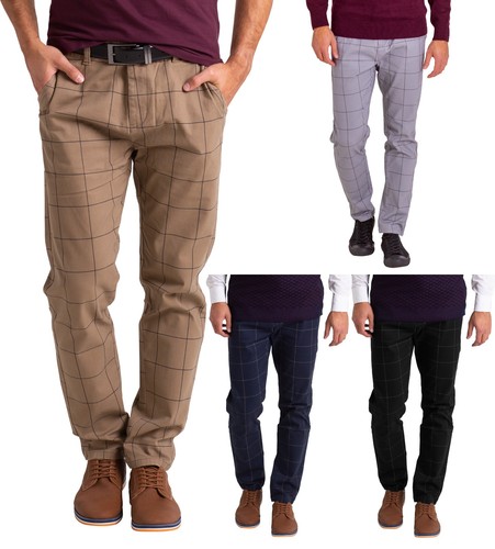 Grau karierte herrenhose sta - grau,