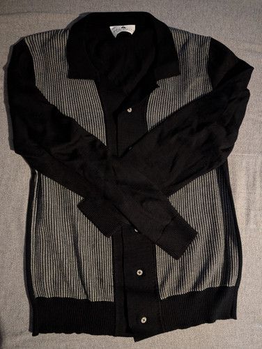Jacquard stripe polo cardigan - stripe,