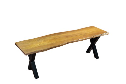 Sitzbank baumkante 160 - 160, cm
