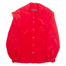 HARDOB Damen Bluse Rot Kragen