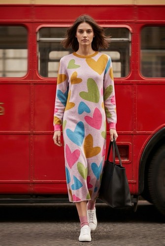 Julyliebe herz strickkleid - herz,