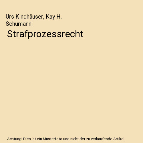 Strafprozessrecht urs - strafprozessrecht,,