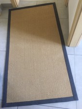 Naturfarbener Sisalteppich mit grauer Einfassung 80 cm x 120 cm