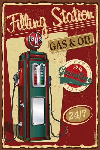 Holzschild 18x12 gasoline - holzschild,