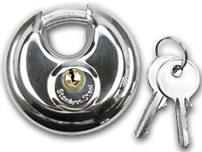 Cartrend Diskusschloss, Schloss rund Vorhängeschloss mit Schlüssel 70415