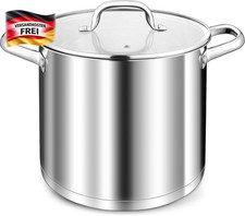 Großer Edelstahl Kochtopf 10L