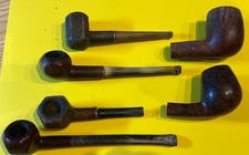 6 Alte Tabak Holz Pfeife 60-70erJ Sammlerstück  beraucht versch Modelle defekt