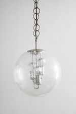 XL Doria space Age sputnik Chrom Globe Pendelleuchte Big Ball Lampe 70er WOW