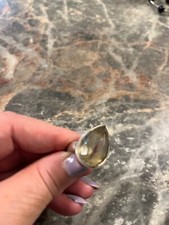 925 silber ring damen mit grosse citrin massiv verarbeitet grösse 58