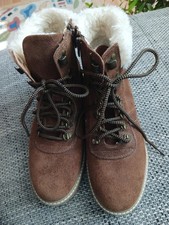 Damen Winterboots braun Wildleder Gr. 39 warm gefüttert- NEU-