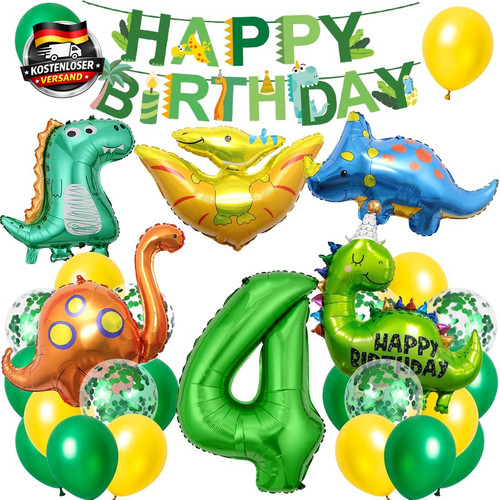 Dino geburtstag deko - 4, jahre