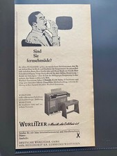 Wurlitzer Instrumente Orgel Hüllhorst Original 1964 Vintage Advert Werbung
