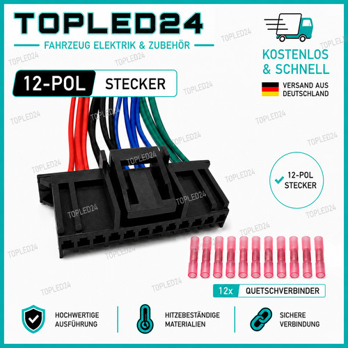 Neu 12pin stecker schwarz - 12pin,