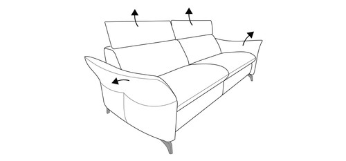 Himolla sofa sitzer - himolla,