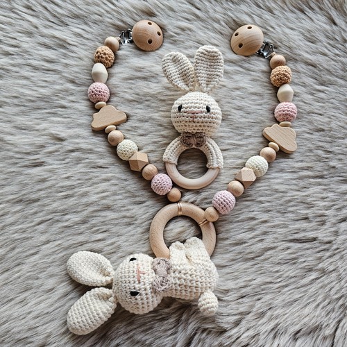 Kinderwagenkette 2er set hase - set,