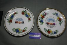 2 Reservisten Andenken Unterteller patriotische Teller Düsseldorf 1907-1909