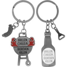 Paar-Schlüsselanhänger Motiv Grillen | 2022 | sheepworld | EAN 4036018481544
