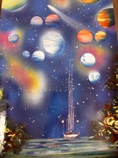 ⭐️ Gemälde Zeichnung Painting STAR WARS Weltraum Planeten Universum Galaxie 1996