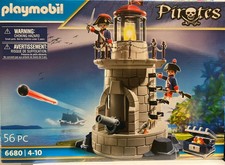 PLAYMOBIL 6680 Leuchtturm mit Soldaten # Piraten Pirat Boot Schiff NEU OVP