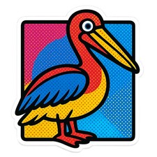 Pelikan 9x9cm Car Decal