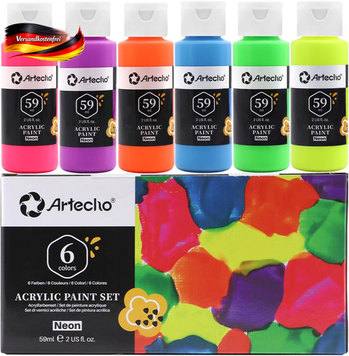 Leuchtfarbe fluoreszierend