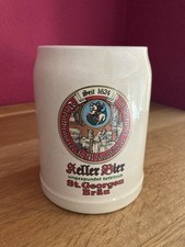 Keller Bier St. Georgen Bräu Bierkrug 0,5l Krug Steinkrug Tonkrug Steingut