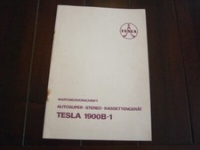 TESLA Autoradio 1900B-1, originale Wartungsvorschrift, deutsch, DDR, 1978 