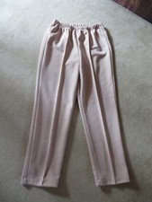  Damen Stoffhose , beige , fein gerippt ,Gr. 20