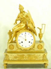 Einmalige Empire Uhr "Hebe und