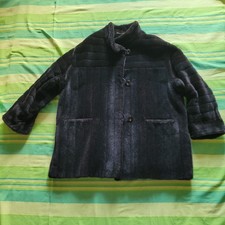 Peter Hahn Wintermantel / Winterjacke Alpaca / Mohair schwarz Größe 52, getragen