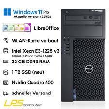 Windows 11 Pro Business PC Dell T1700 WLAN 32GB RAM 1TB SSD NVIDIA Office PC