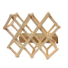 Weinaner Regal Holz Stapelbar 10 Flaschen Lagerung Getränkeregal Deko