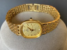 Damen-Armband Uhr, Jovial, Quarz, 22 K vergoldet, Stainless steel, Swiss made