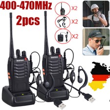 2PCS BAOFENG Walkie Talkie set mit Großer Reichweite 8km Funkgerät PMR 16 Kanäle