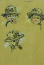 Altes Porträt Gemälde Kleine