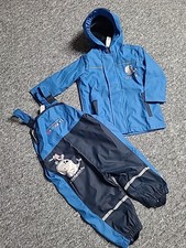 Regenanzug, Matschanzug, Buddelanzug: Gr. 86, C&A, Wal, blau, ungefüttert,Kapuze