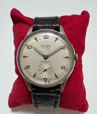 Nacar Herrenarmbanduhr 50er Jahre Handaufzug.