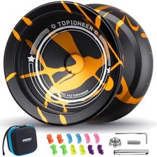 V12 Profi JoJo Finger Spin Yoyo für Anfänger & Fortgeschrittene, Duales Metal...