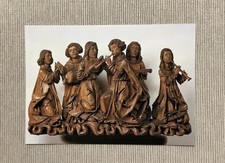1 Postkarte, Engelskonzert, Skulpturen, Holzfiguren, Weihnachten, Neu