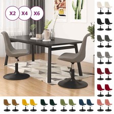 Esszimmerstühle Küchenstuhl Essstuhl Stuhl Polsterstuhl Drehbar Samt vidaXL