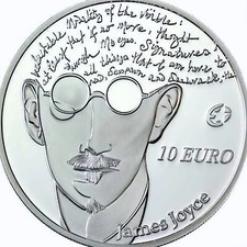 IRLAND 10 EURO 2013 PP James Joyce Polierte Platte ORIGINALVERPACKT 00813/10000