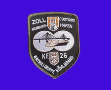 Zoll Patch Hamburg Hafen Aufnäher Kontrollgruppe Köhlbrand KE 26 Abzeichen