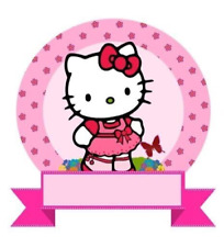 Hello Kitty Essbar Fabel Mädchen Katzen Tortenaufleger Torte Geburstag + TEXT
