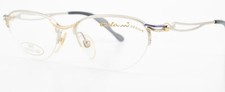 COLANI Design Brille Mod. 1803 52-17 135 Vintage Silver Gold Half Rim Optic Art
