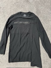 Bershka Pullover Gr S Gothic Reißverschluss destroyed schwarz