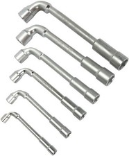 Sechskant-Steckschlüssel 6 Punkt 8 mm bis 22 mm alle Größen metrisch L-förmig abgewinkelt offen