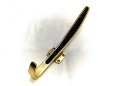 Vintage Wandgarderobe Haken 22cm Messing Kleiderhaken Art Deco Top-Dachbodenfund