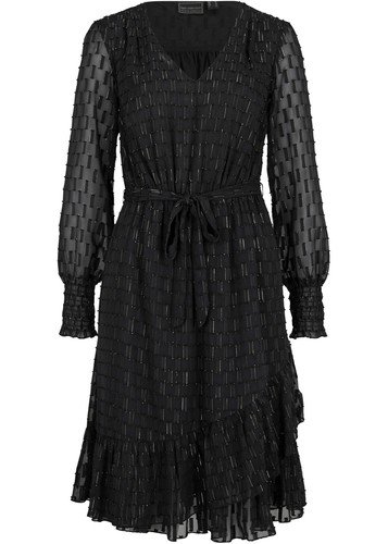 Chiffon kleid mit ausschnitt - chiffon,