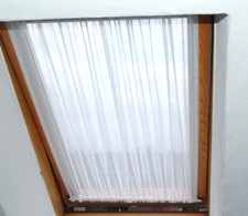 Spanngardinen   Weiß ohne Muster  B 80cm   H 120cm Gardine Scheibengardine