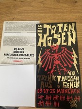 Tote Hosen München Stehplätze 9.7.2026 Ausverkauft, 2 Tickets